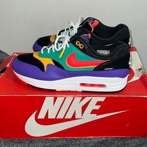 Nike Air Max 1 Windbreaker purple black green yellow white